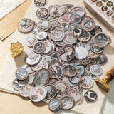 50pcs moon wax-seal sticker pack (S25092802)