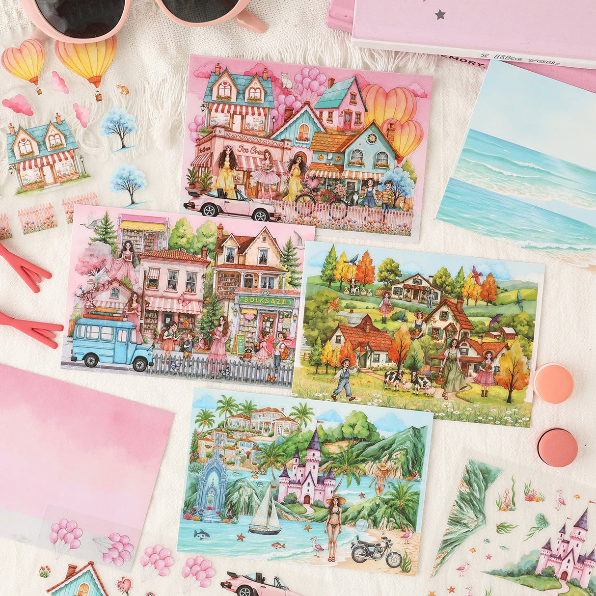3pcs scenery sticker pack (S25112702)