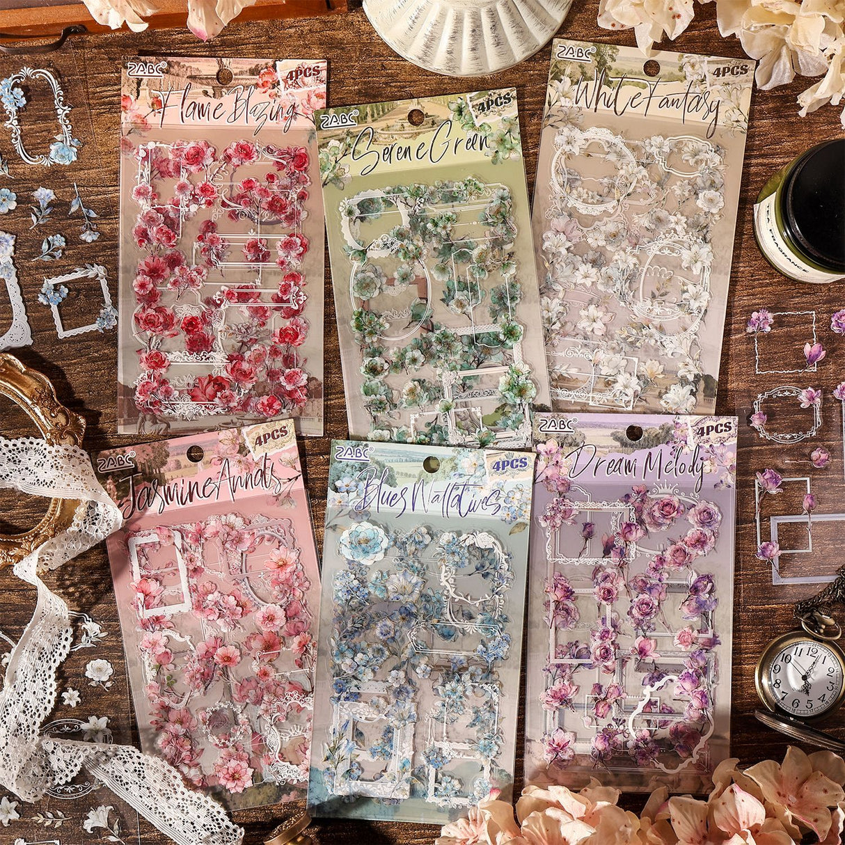 4sheets flora frame sticker pack(S26050709)