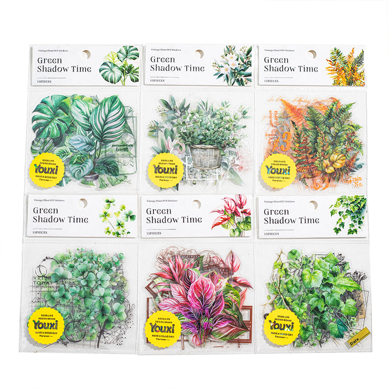 15pcs leaf sticker pack (S25081205)