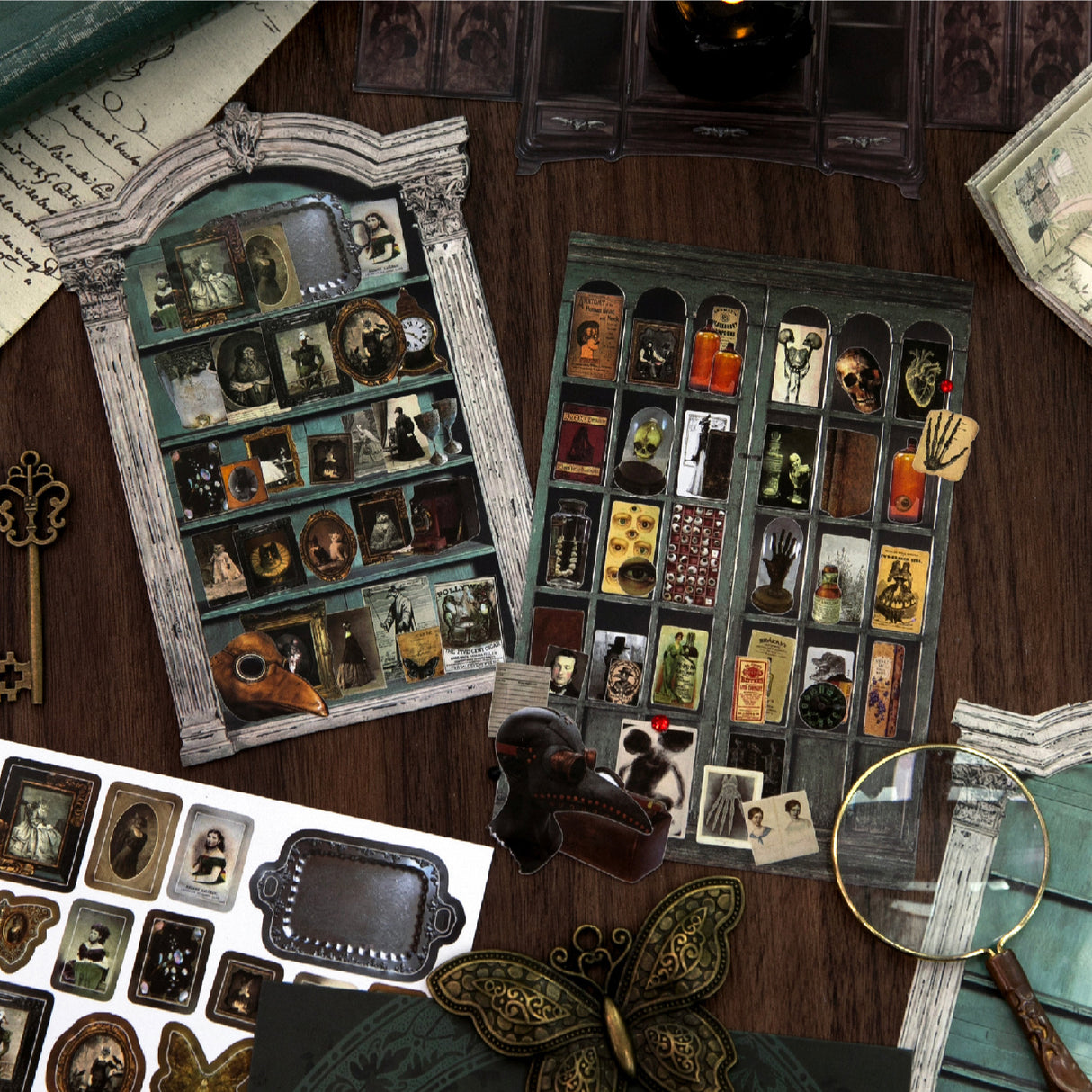 2 sheets gothic cabinet sticker pack(S26041603)