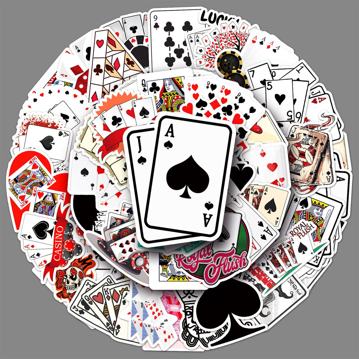 50pcs poker sticker pack(S25121503)