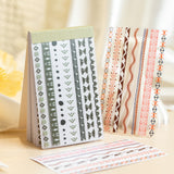 16 ark kant PET+washi stickerbok (TZB26030305)