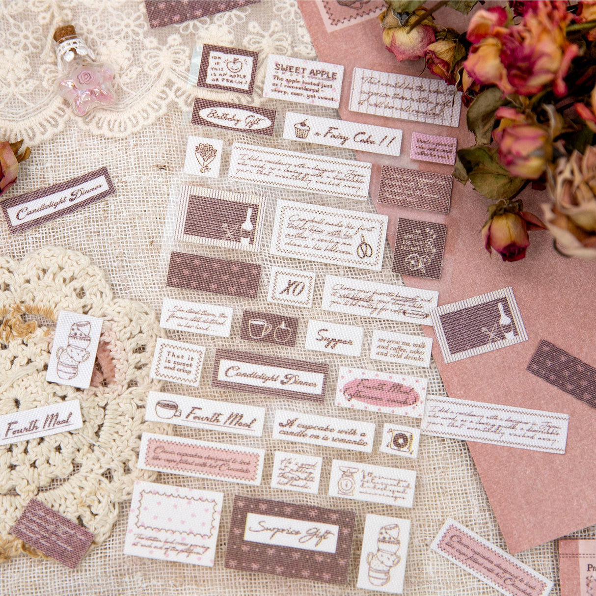 1sheet cloth word sticker pack (S25092506)