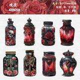 8pcs gothic bottles sticker pack (S25112402)