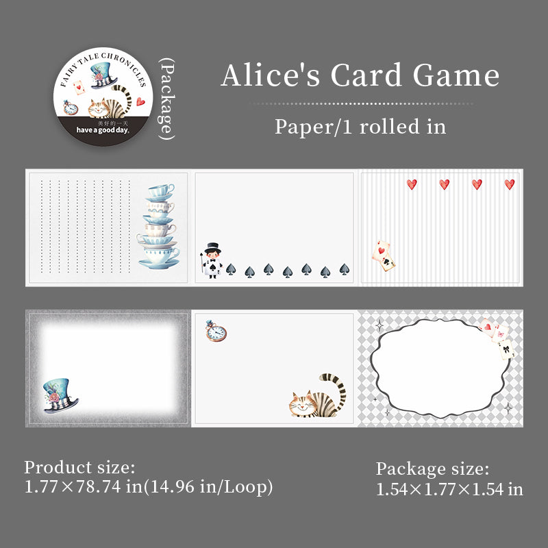1 roll fairy tale pre-cut washi-tape (T26040702)