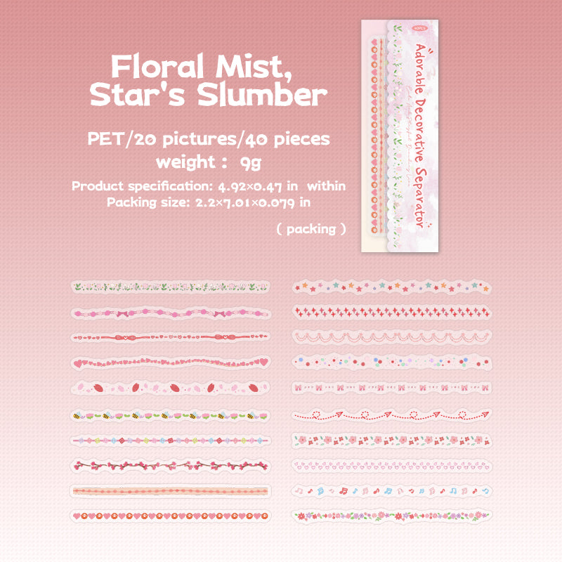 40pcs flora border sticker pack(S26050702)