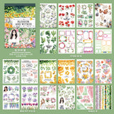 A5 size flower pre-cut sticker book (TZB25101602)