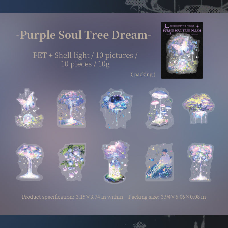 10pcs mystery forest 10pcs sticker pack (S25091502)