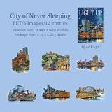 12pcs city view sticker pack(S26071202)