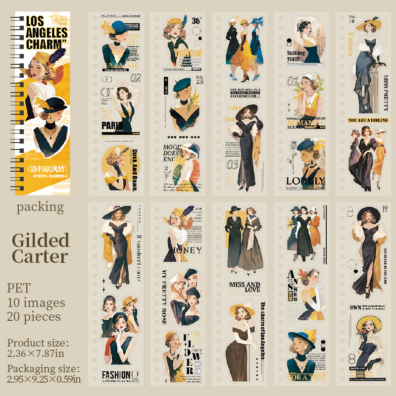20pcs elegant lady PET-sticker book (TZB25102102)