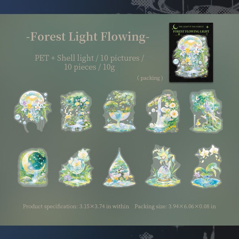 10pcs mystery forest 10pcs sticker pack (S25091502)