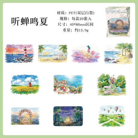 Season landscape sticker 20pcs