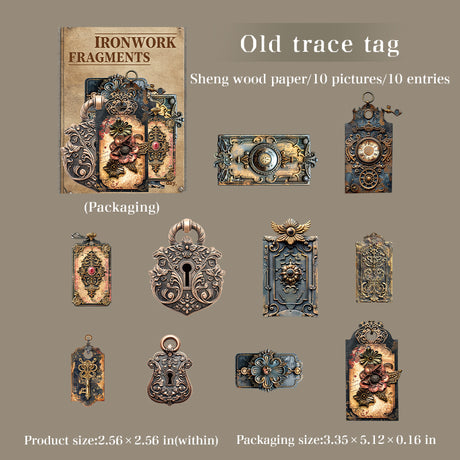 Vintage sticker pack 10pcs