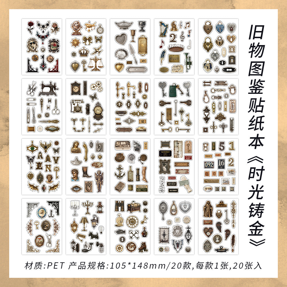 20pages vintage floral sticker book(TZB26080502)