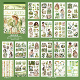 A5 size flower pre-cut sticker book (TZB25101602)