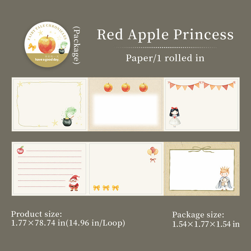 1 roll fairy tale pre-cut washi-tape (T26040702)
