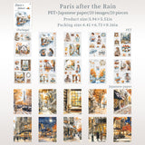 20sheets paris autumn PET+washi sticker book (TZB25091702)