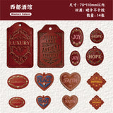 14pcs vintage card sticker pack (S26032602)