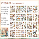 20sheets PET+WASHI sticker book (TZB25062308）