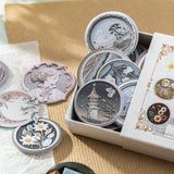 50pcs moon wax-seal sticker pack (S25092802)