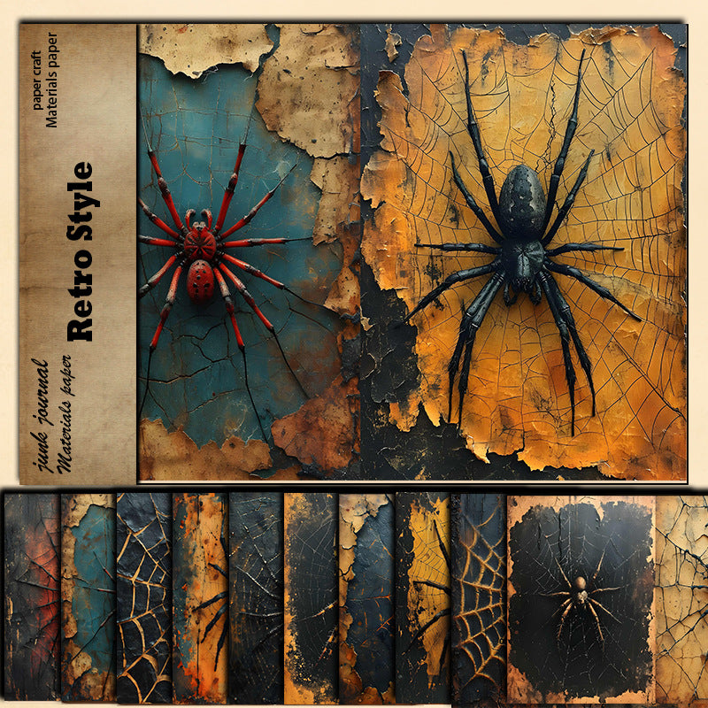 10pcs gothic spider paper pack(p26052206)