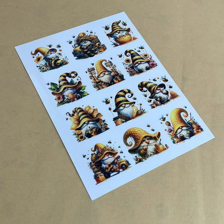 1 sheet bee gnome A5 PET pre-cut sticker (S25112408)