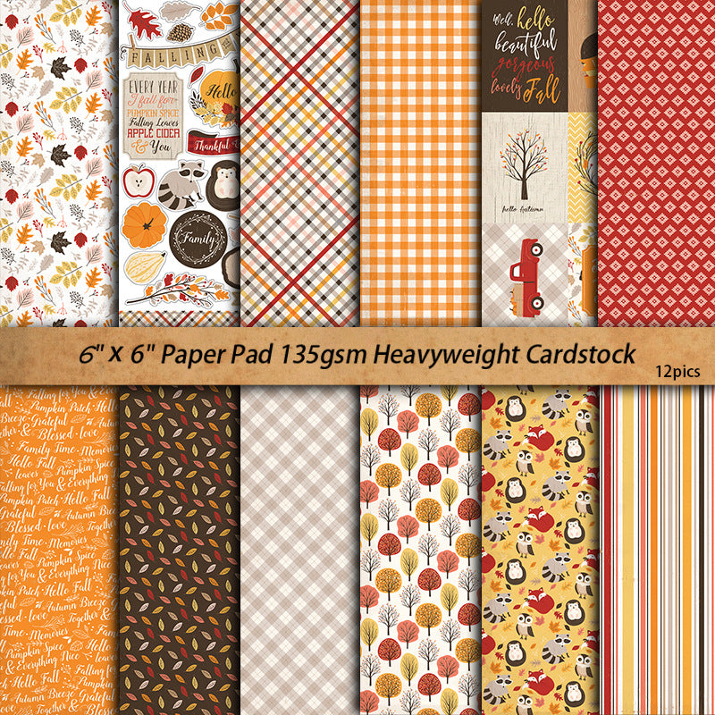 12pcs fall paper pack (P26061709)