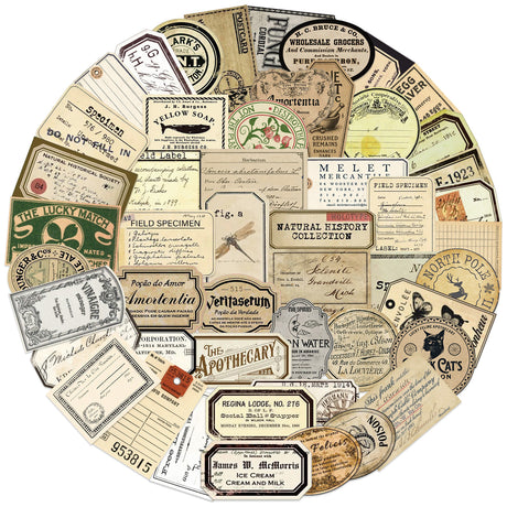 50pcs vintage sticker pack(S26051505)