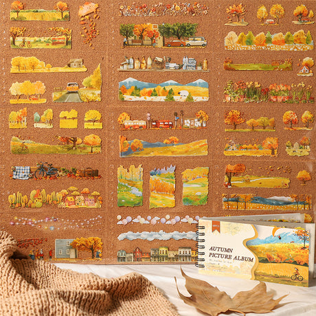 48sheets autumn landscape sticker book(TZB26071111)