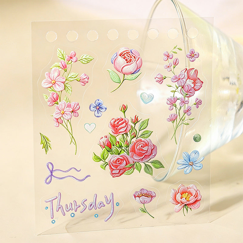 20sheets floral sticker book(TZB26071910)