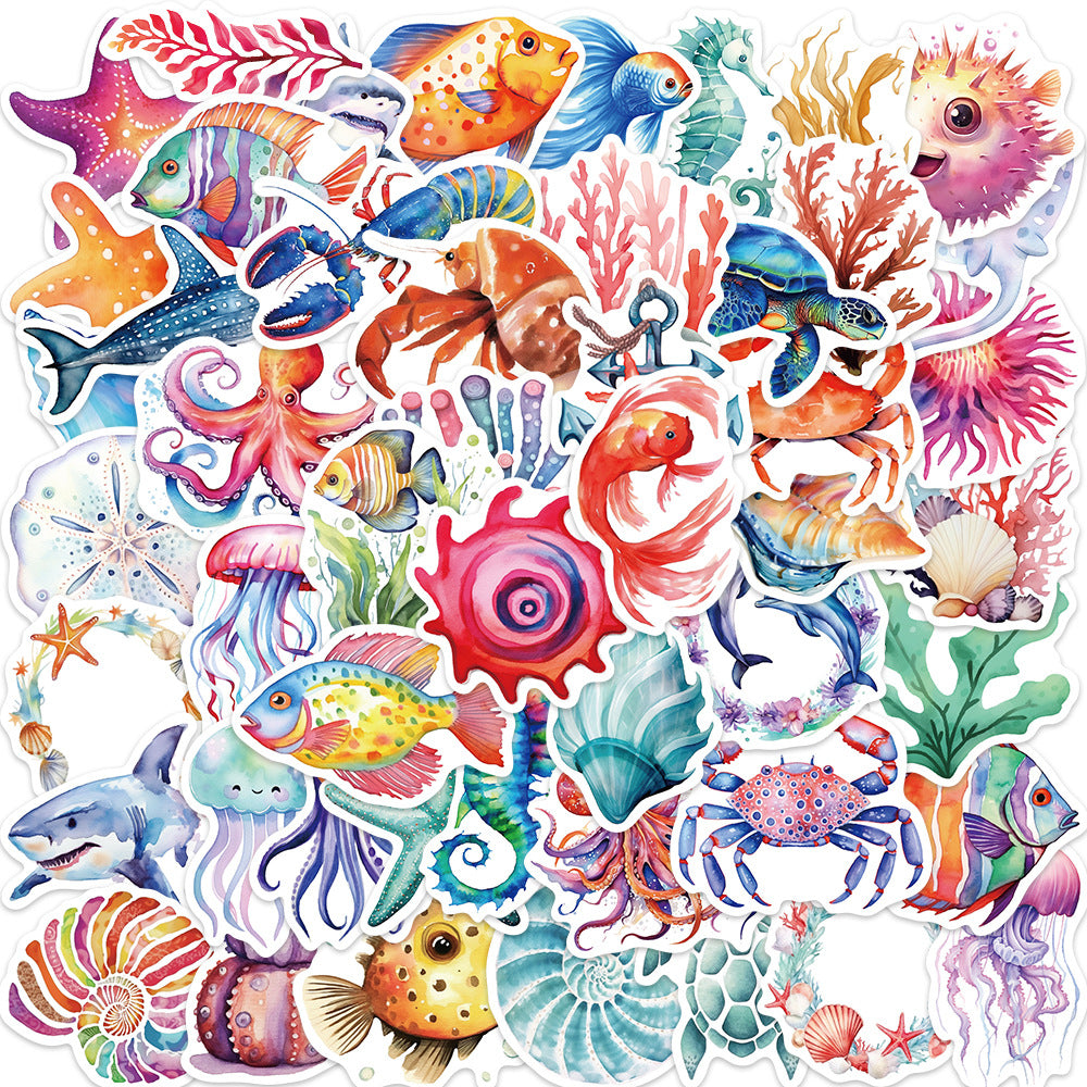 50pcs sea animals stickers pack(S25101505)