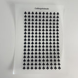 3D embossed Playing card symbols sticker A6 size (S26011308)