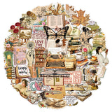 50pcs vintage book sticker pack(S26071413)