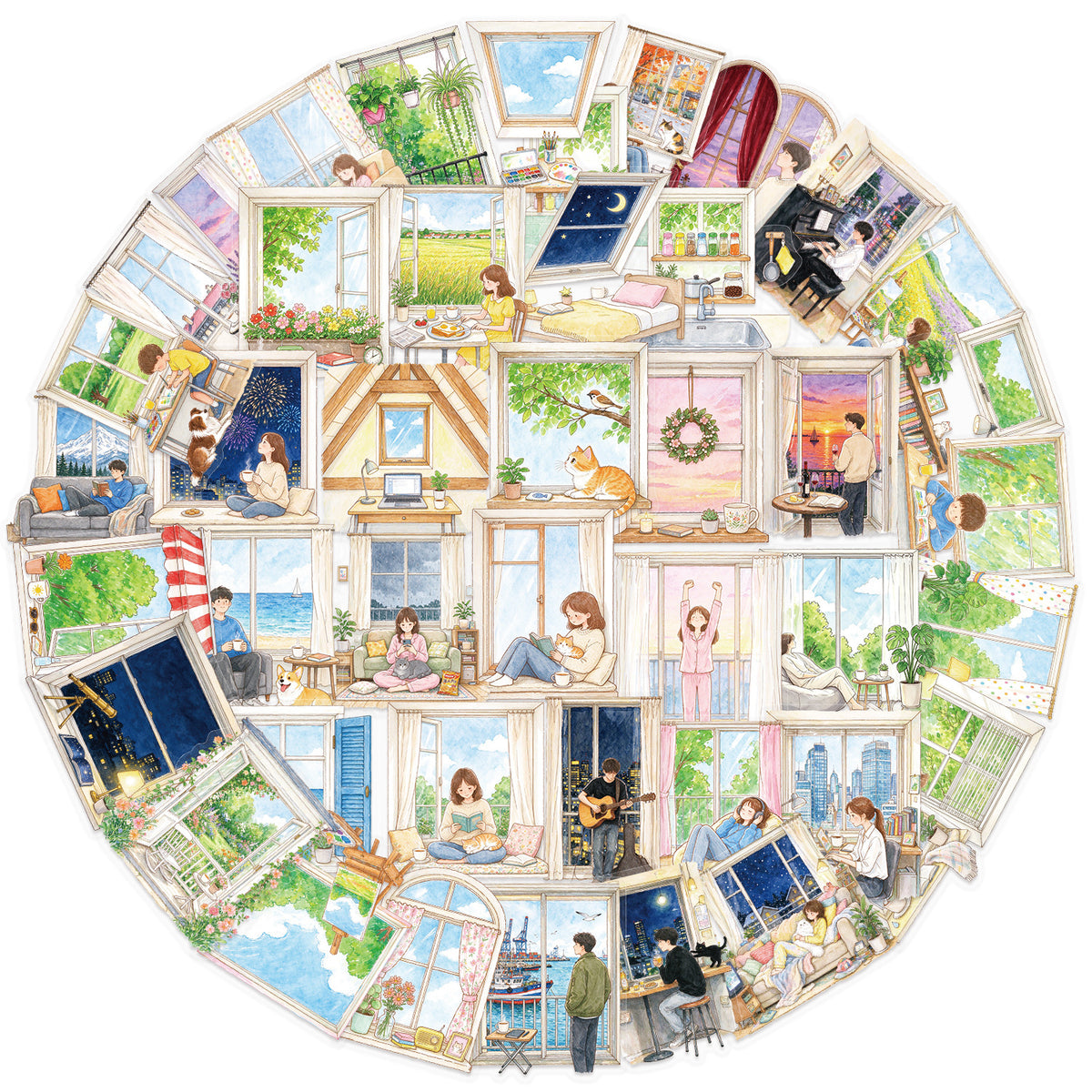 Window daily life sticker pack 50pcs