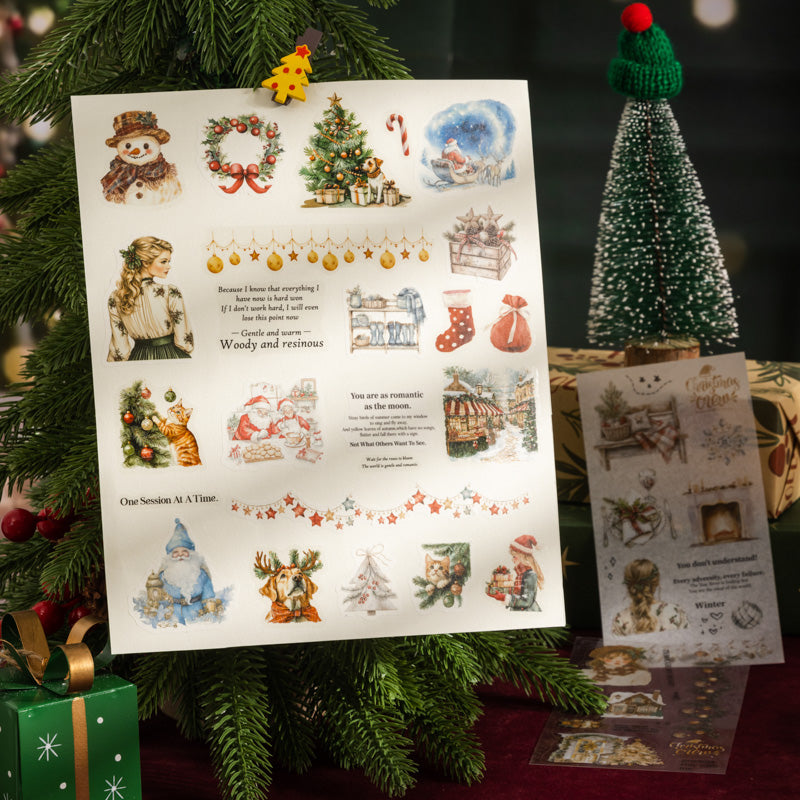 18sheets Christmas pre-cut sticker book (TZB25072003)
