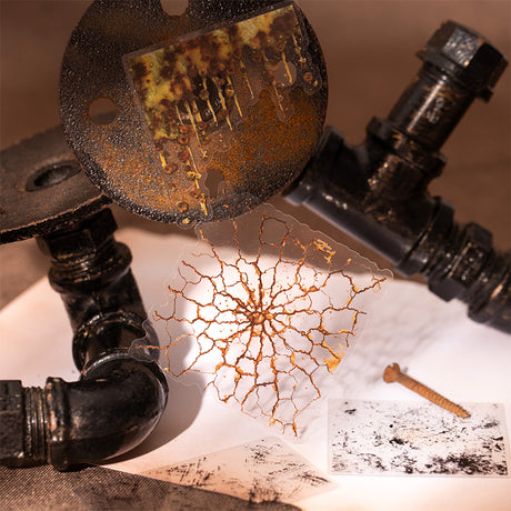 20pcs vintage rust PET-sticker pack (S25092512)