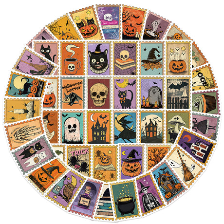 50pcs halloween post-stamp sticker pack(S26090105)