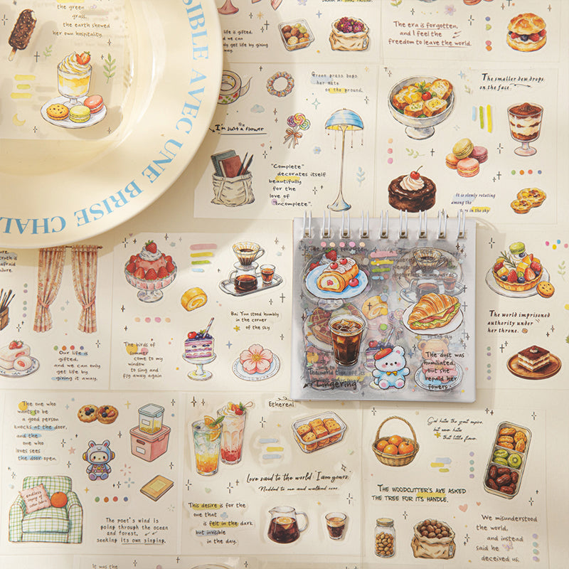 40sheets floral pre-cut sticker book(TZB26060303)