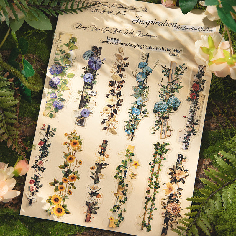15pcs flower sticker pack (S26041504)