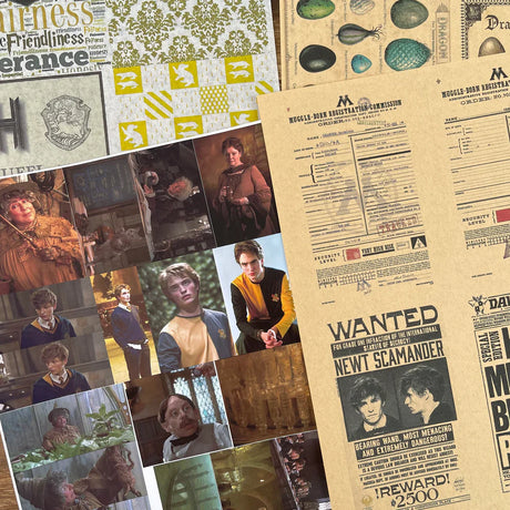 A4 size hufflepuff Style paper & sticker 25 pcs(S26011204)