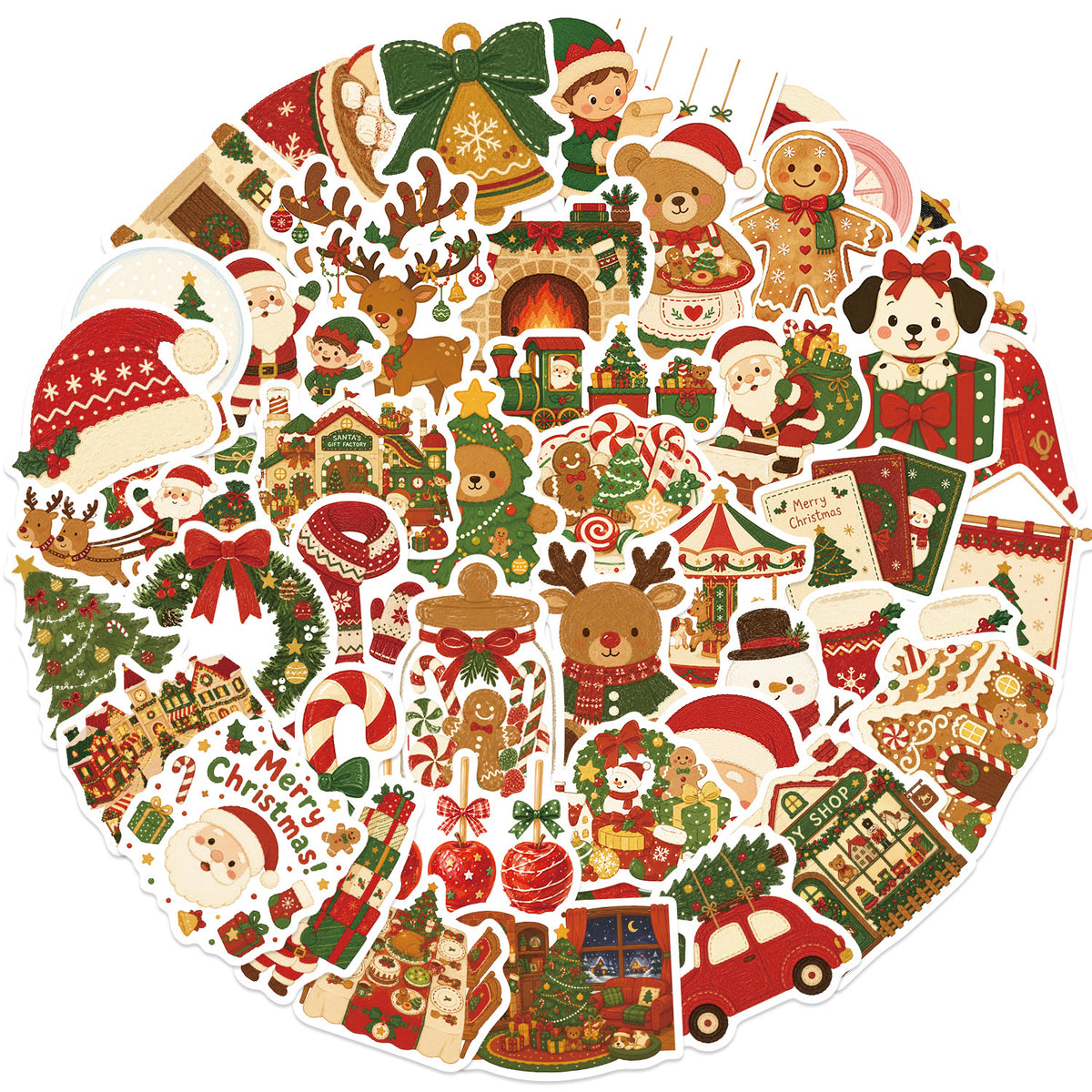 50pcs christmas sticker pack(S26090104)