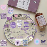 50pcs purple words sticker pack(S26041512)