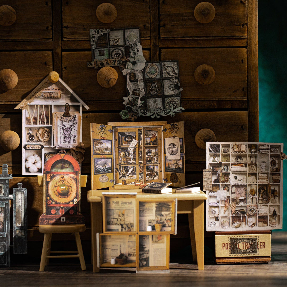 10pcs retro cabinet sticky card pack (S25120303)