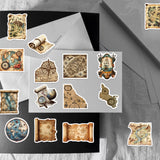 50-pack klistermärken med vintagekartor (S26032704)