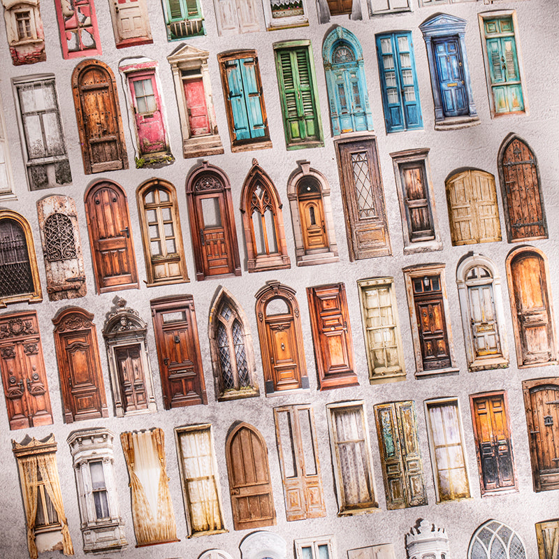 20pcs vintage window door sticker pack (S25102111)