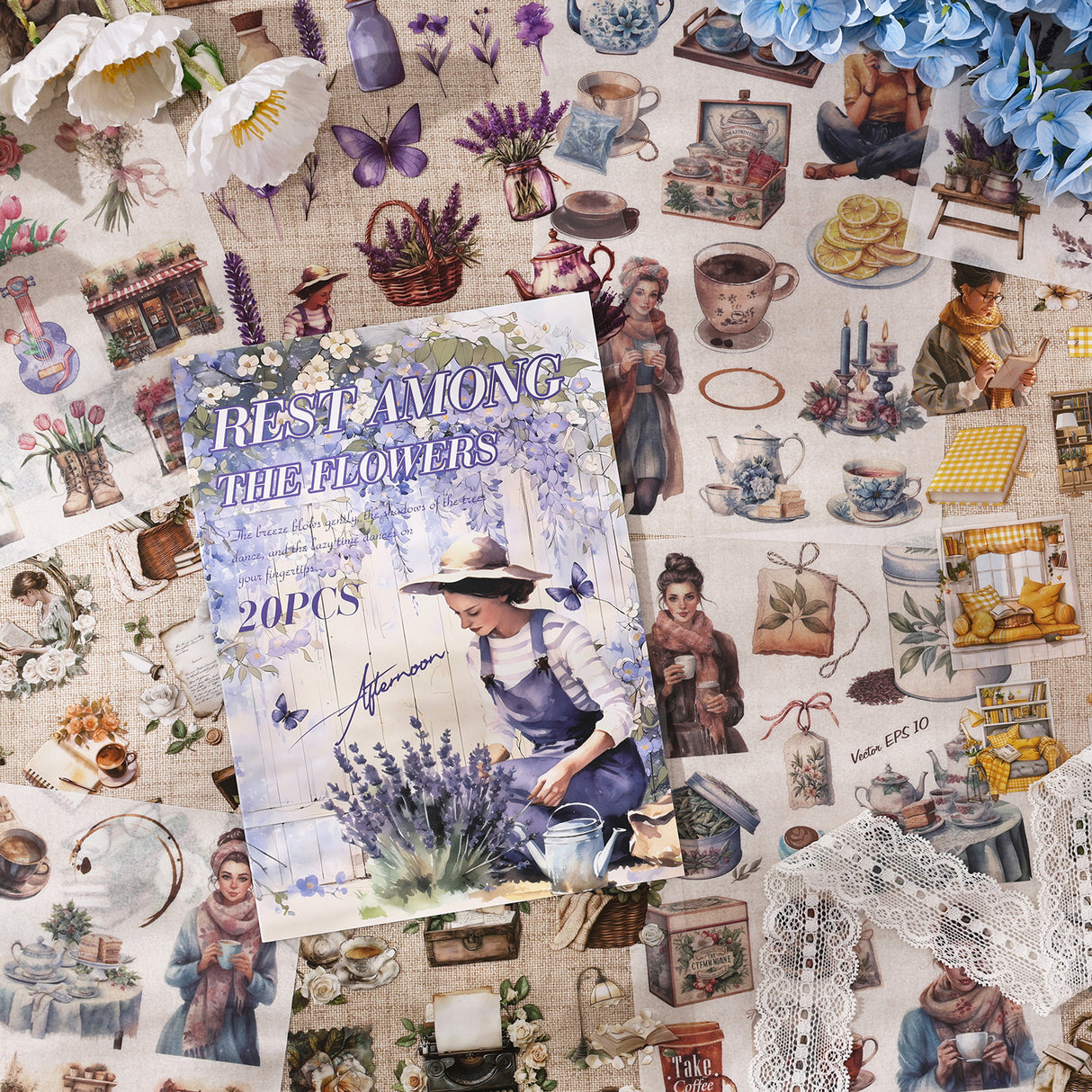 20sheets PET+WASHI sticker book (TZB25062308）