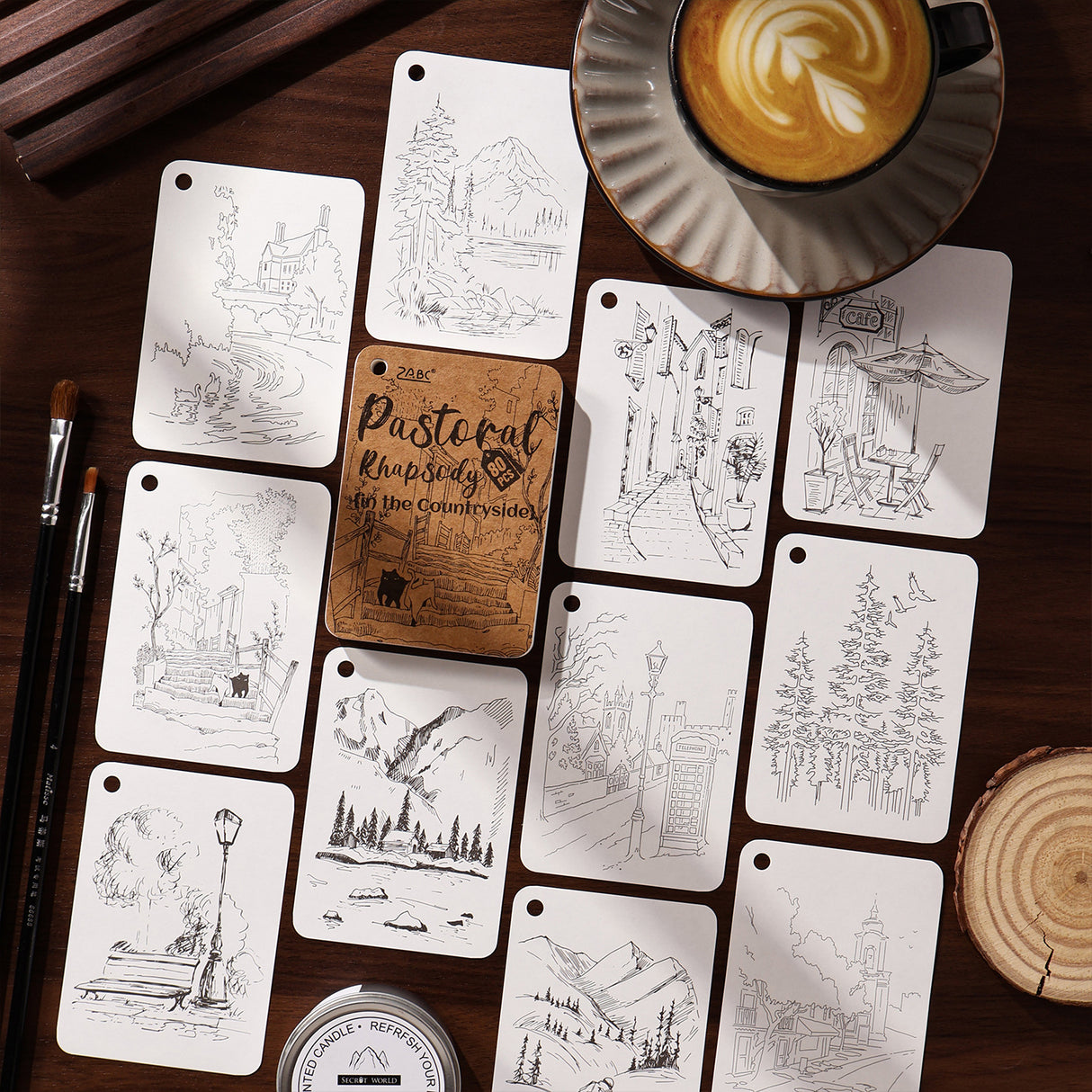 80pcs painting paper pack(C26052904)