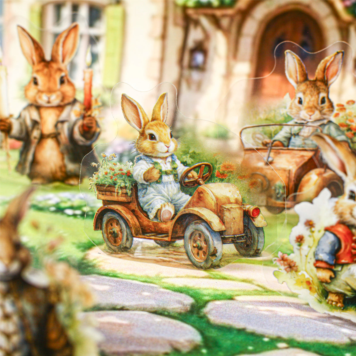 20pcs bunny cat PET-sticker pack (S25101613)