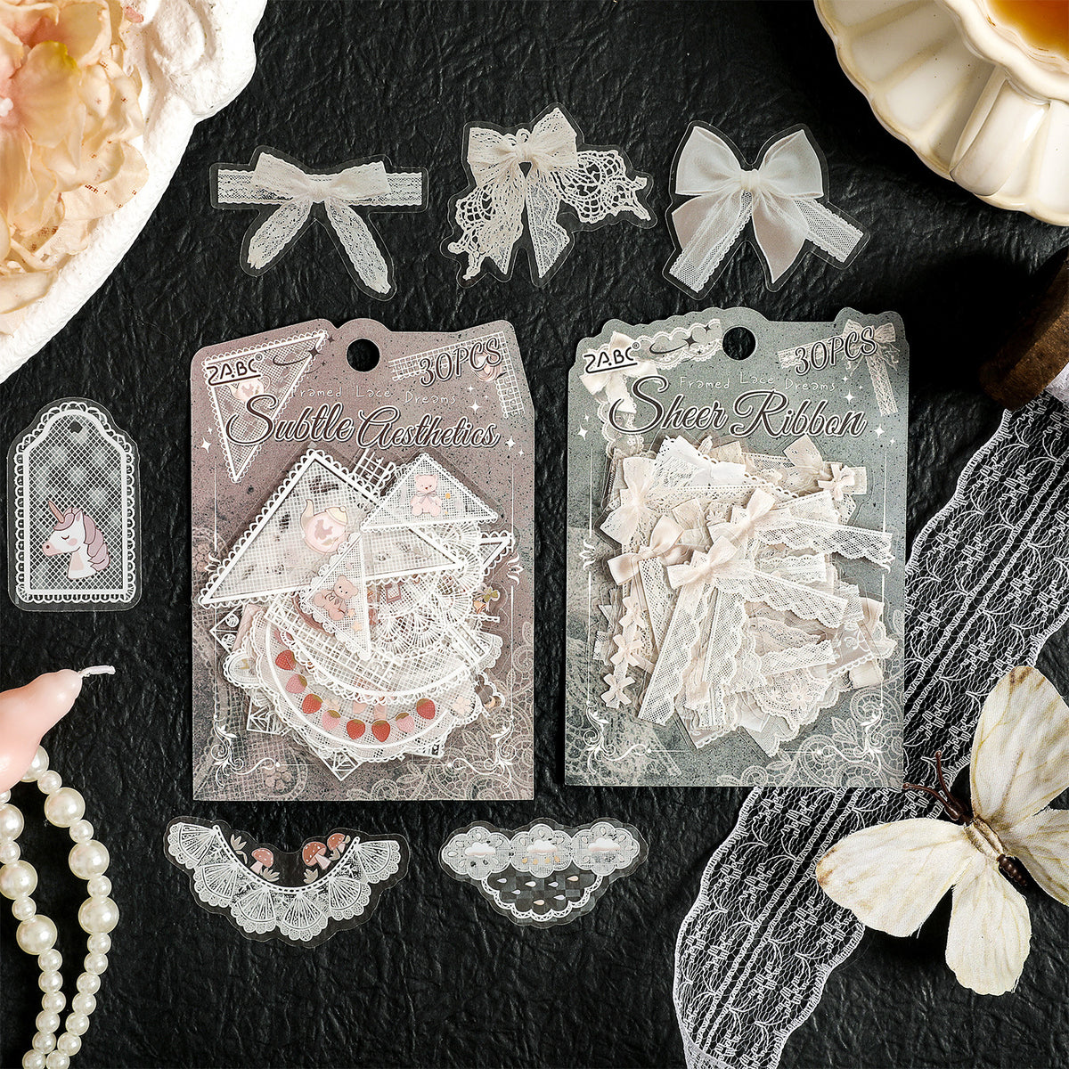 30pcs lace corner sticker pack(S26081301)